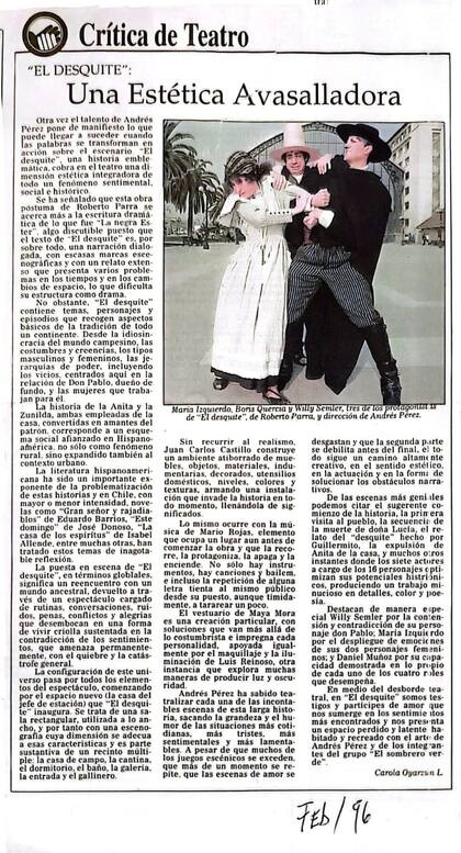 El Desquite - Crítica 1996