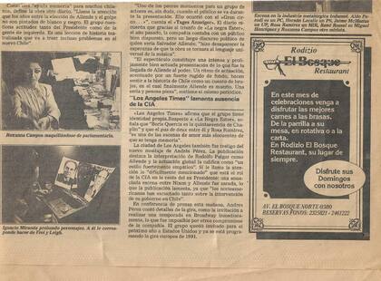 La Negra Ester / Época 70 Allende - La Segunda 21-08-1990 (2)