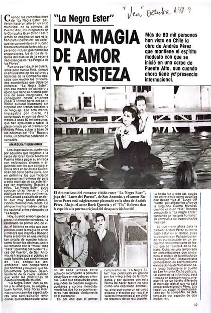 La Negra Ester - Revista VEA 1989